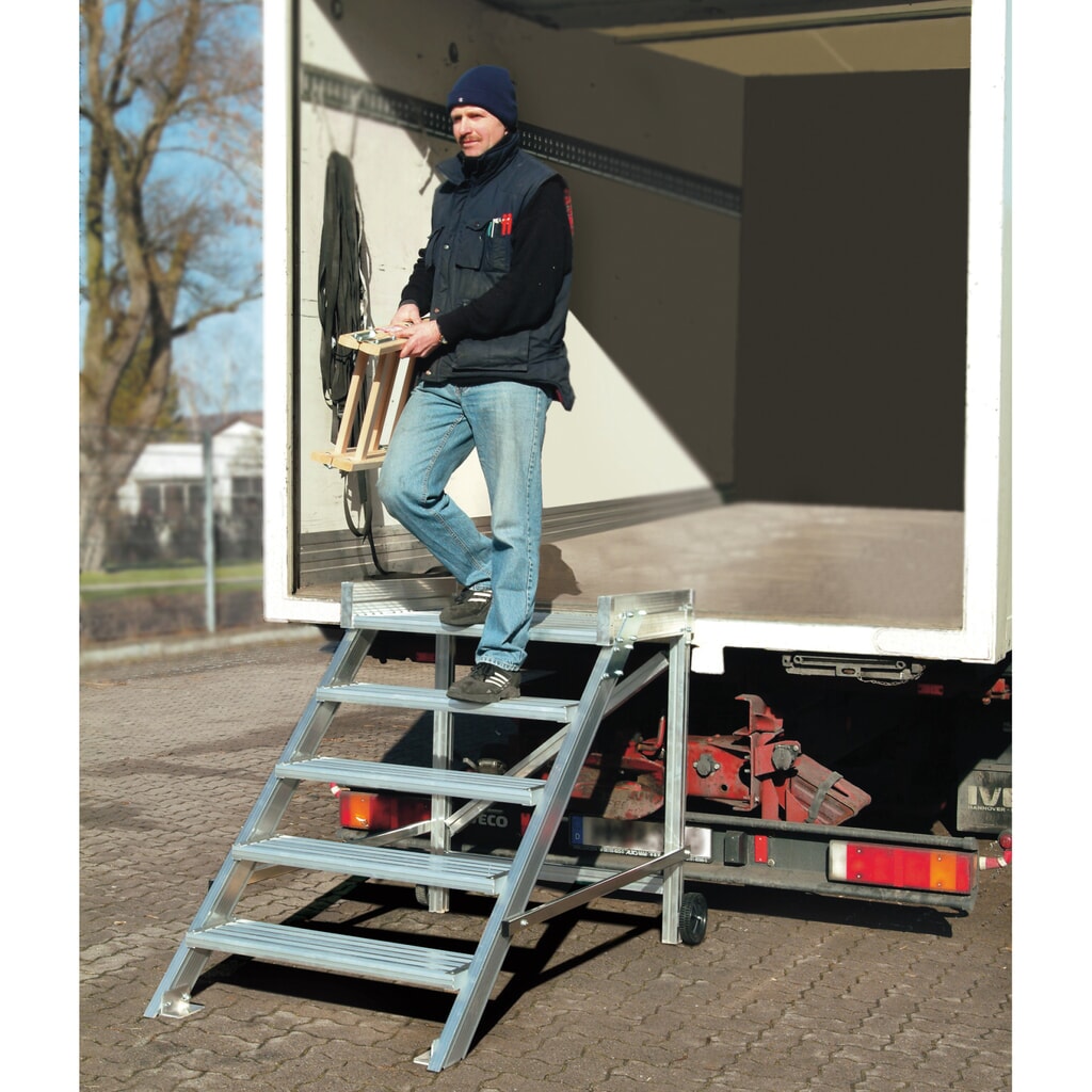 Échelle plate-forme KRAUSE®, mobile, largeur des marches 600 mm, hauteur déployée 0,40 m Illustration du produit: Échelle plate-forme KRAUSE®, mobile, largeur des marches 600 mm, hauteur déployée 0,40 m