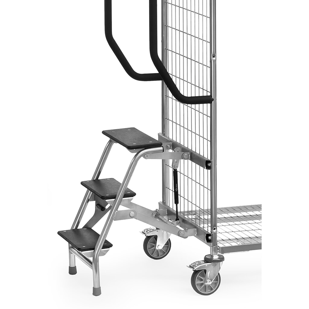 N° de l'image du produit 1 : Marchepied pour chariot de préparation de commandes fetra®, largeur 510 mm
