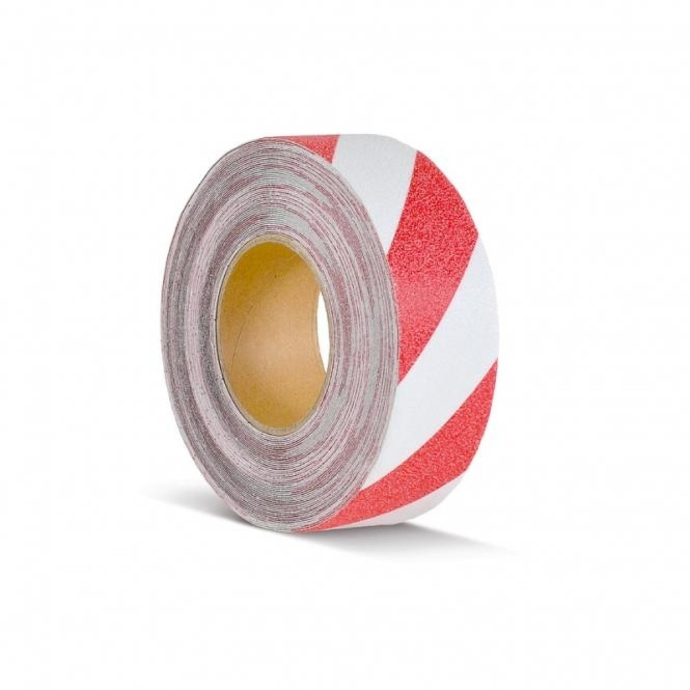 Numéro de l'image du produit 1: Revêtement antidérapant m2™, marquage de signalisation, rouleau, largeur 50 mm, rouge-blanc