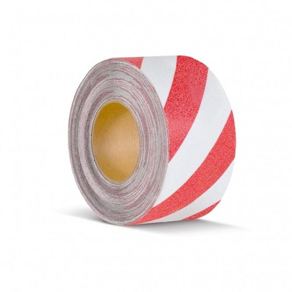 Numéro de l'image du produit 1: Revêtement antidérapant m2™, marquage de signalisation, rouleau, largeur 75 mm, rouge-blanc