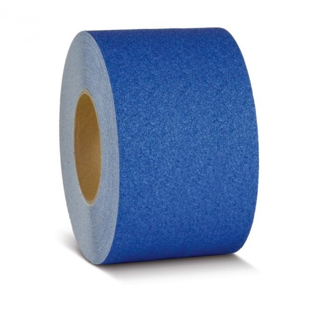 Numéro de l'image du produit 1: Revêtement antidérapant m2™, marquage de signalisation, rouleau, largeur 100 mm, bleu