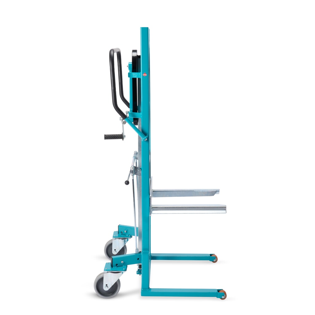 N° de l'image du produit 5 : Chariot de levage Ameise® avec bras de fourche, capacité de charge 250 kg, pneumatiques TPE