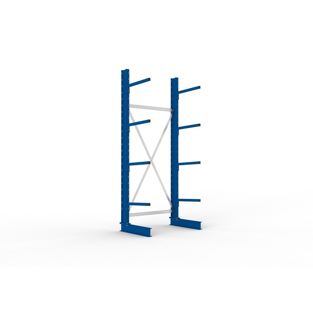 Illustration du produit: META Rayonnage cantilever, module de base, simple face, capacité de charge par bras 175 kg, HxlxP 2 500 x 1 094 x 710 mm