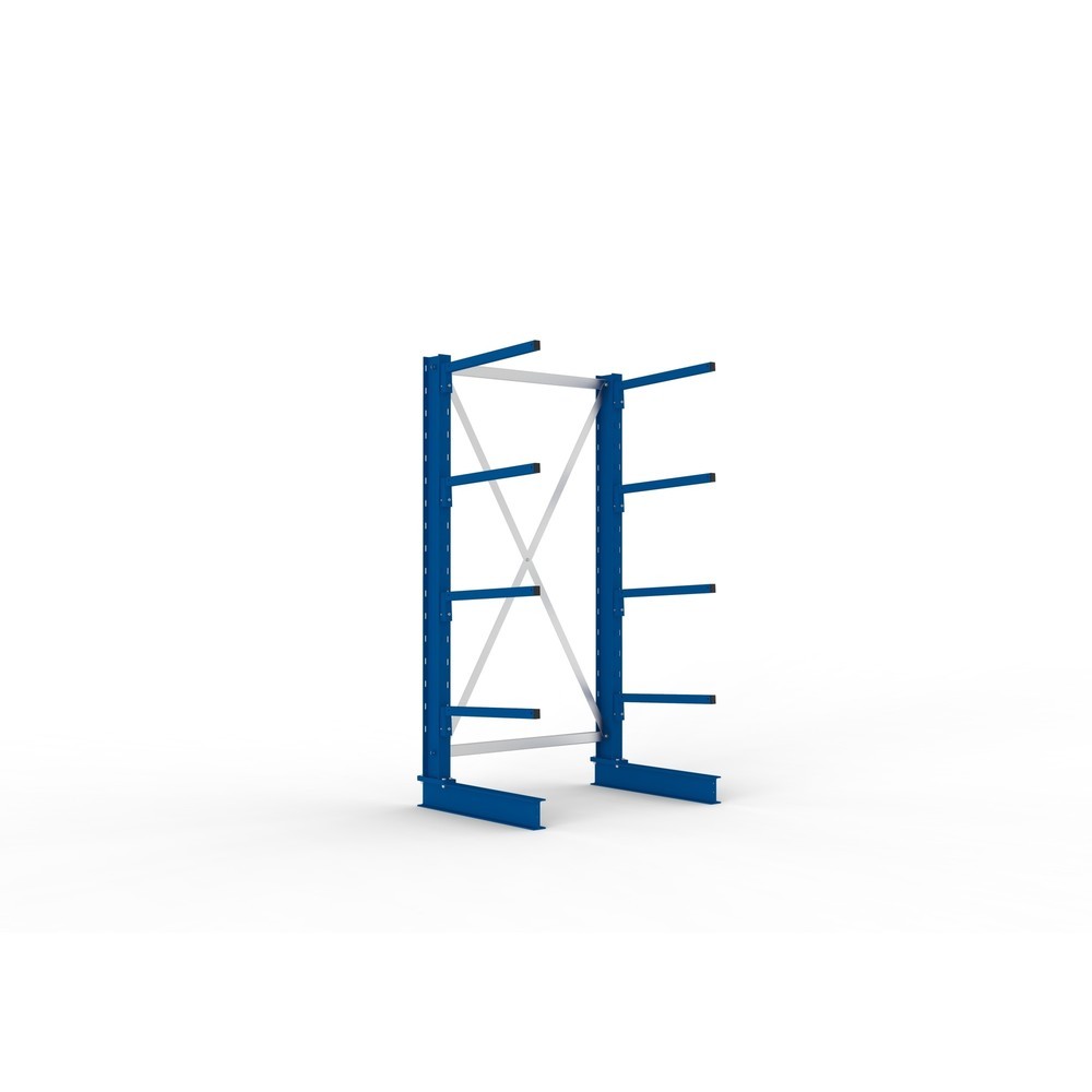 Illustration du produit: META Rayonnage cantilever, module de base, simple face, capacité de charge par bras 140 kg, HxlxP 2 000 x 1 094 x 810 mm