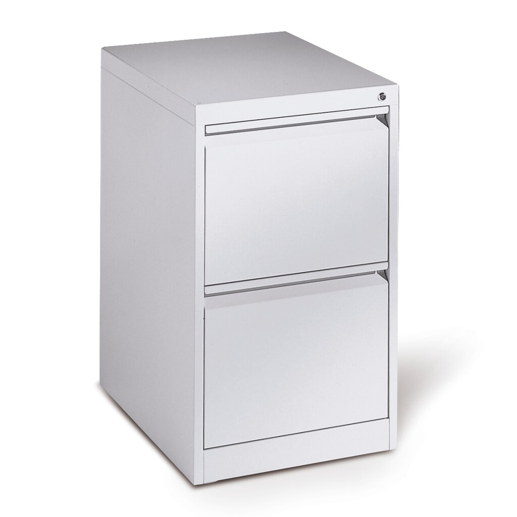 Meuble à dossiers suspendus C+P, 1 rail, 2 tiroirs, gris clair N° de l'image du produit 2 : Meuble à dossiers suspendus C+P, 1 rail, 2 tiroirs, gris clair