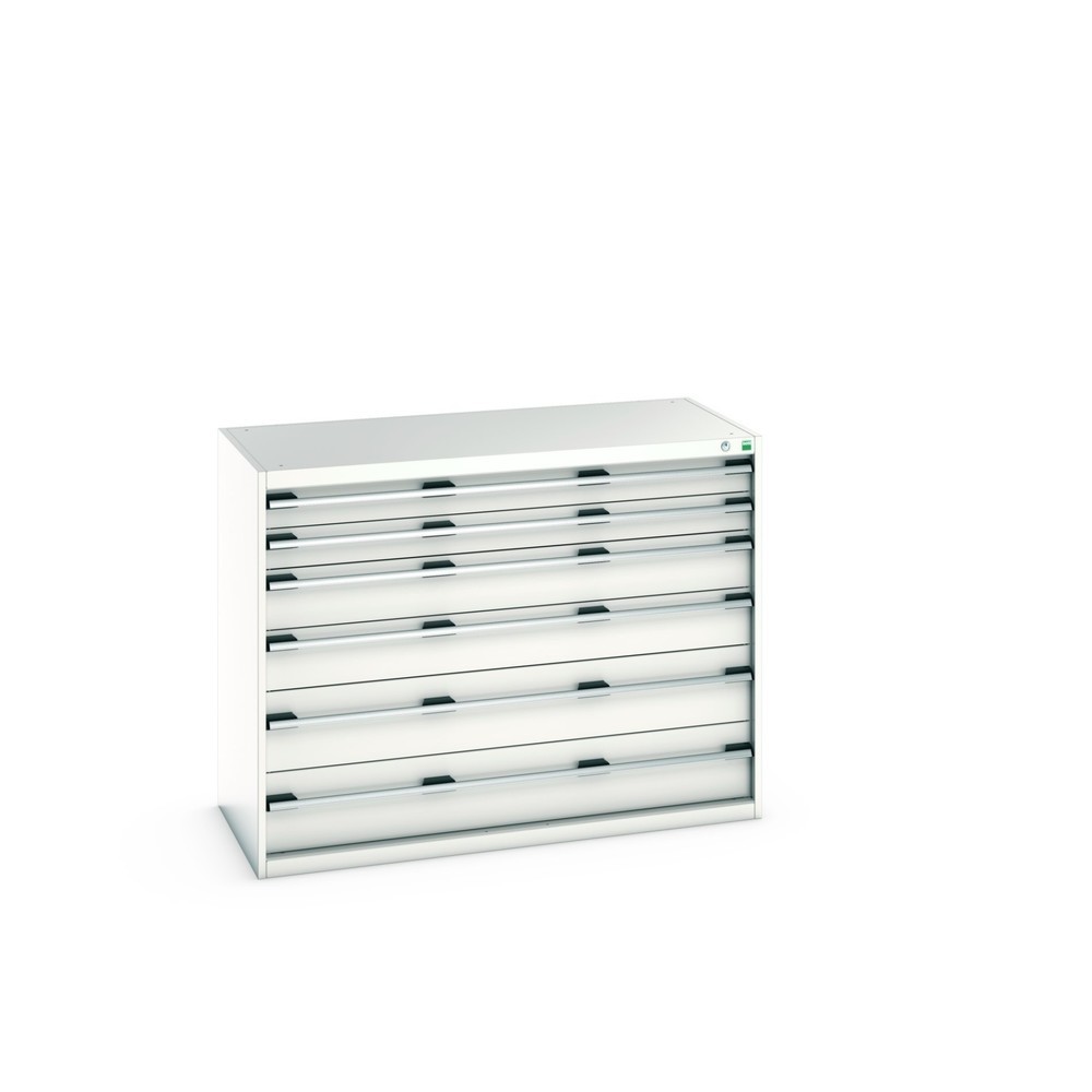 Illustration du produit: Meuble à tiroirs bott cubio, tiroirs 2x100 + 2x150+ 2x200 mm, capacité de charge 200 kg par tiroir, largeur 1300 mm, gris clair