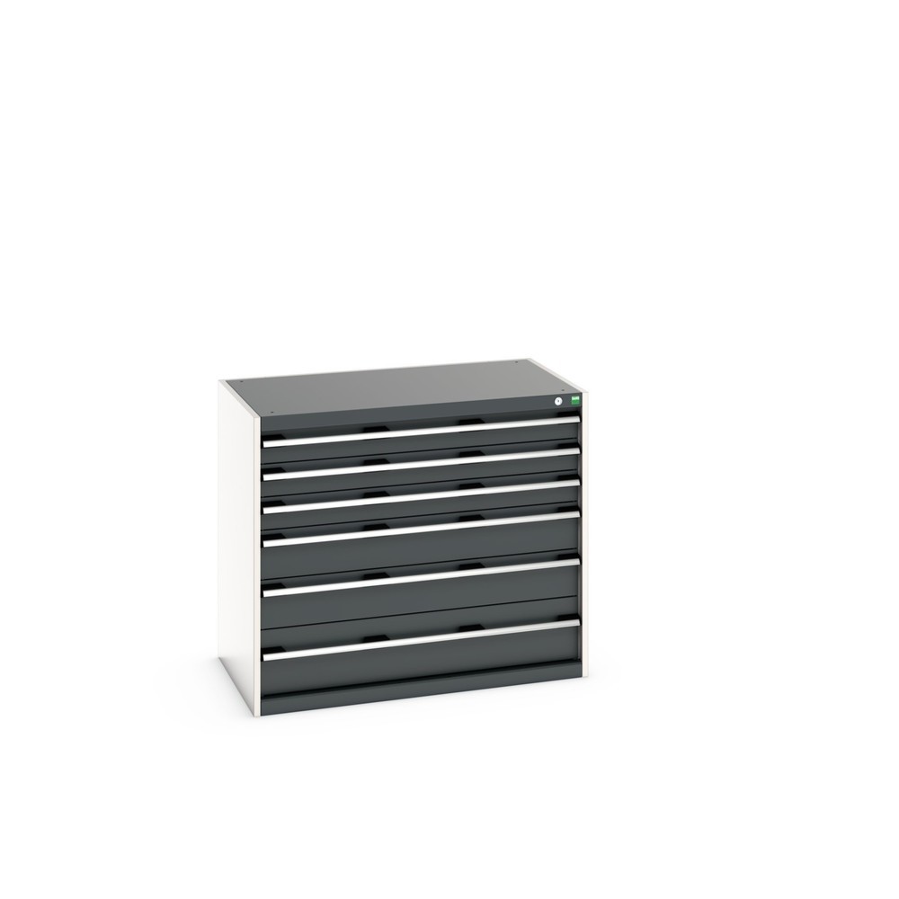 Illustration du produit: Meuble à tiroirs bott cubio, tiroirs 3x100 + 2x150+ 1x200 mm, capacité de charge 200 kg par tiroir, largeur 1 050 mm, gris anthracite