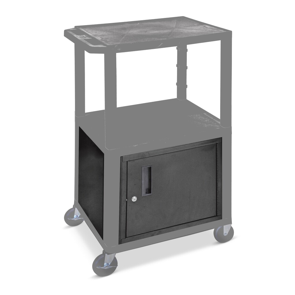 Illustration du produit: Meuble bas pour chariot de transport en plastique, noir
