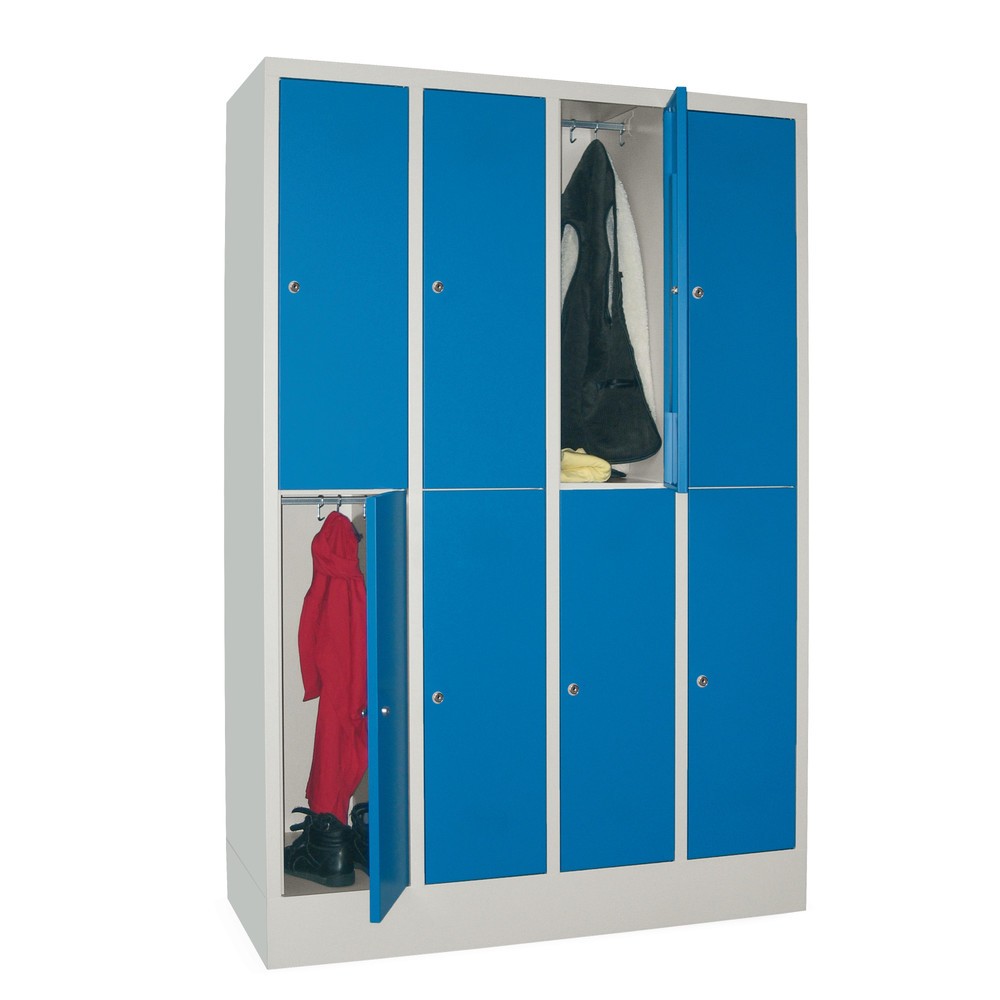 Numéro de l'image du produit 1: Meuble coffre-fort PAVOY, 4 x 3 compartiments, H x l x P 1 850 x 1 230 x 500 mm, gris clair, gris clair