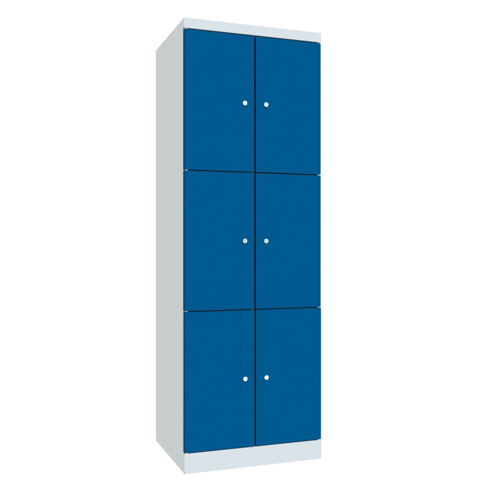 Illustration du produit: Meuble coffre-fort PAVOY avec portes battantes, 2 x 6 compartiments, H x l x P 1 800 x 600 x 500 mm, bleu gentiane, gris clair