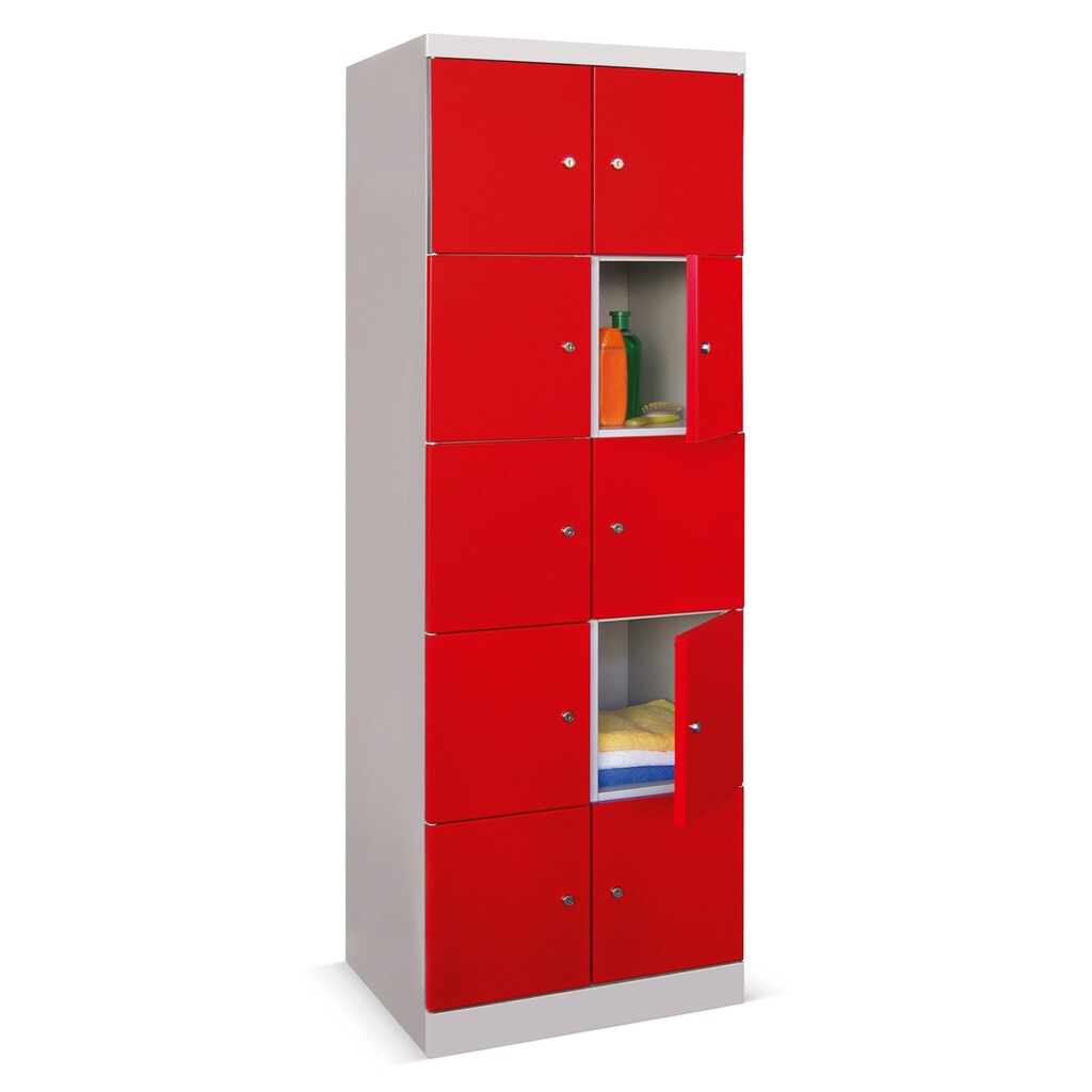 Meuble coffre-fort PAVOY avec portes battantes, 2 x 2 compartiments, H x l x P 1 800 x 600 x 500 mm, gris clair, gris clair N° de l'image du produit 2 : Meuble coffre-fort PAVOY avec portes battantes, 2 x 2 compartiments, H x l x P 1 800 x 600 x 500 mm, gris clair, gris clair