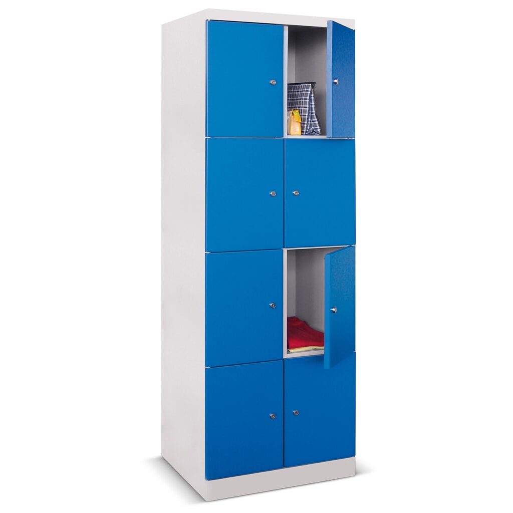 Meuble coffre-fort PAVOY avec portes battantes, 2 x 2 compartiments, H x l x P 1 800 x 600 x 500 mm, gris clair, gris clair N° de l'image du produit 3 : Meuble coffre-fort PAVOY avec portes battantes, 2 x 2 compartiments, H x l x P 1 800 x 600 x 500 mm, gris clair, gris clair
