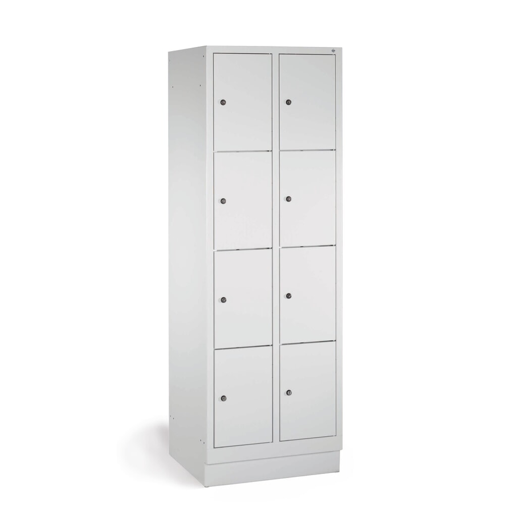 N° de l'image du produit 2 : Meuble coffre-fort PAVOY avec serrure à cylindre, 2 x 2 compartiments, H x l x P 855 x 630 x 500 mm, gris clair, gris clair
