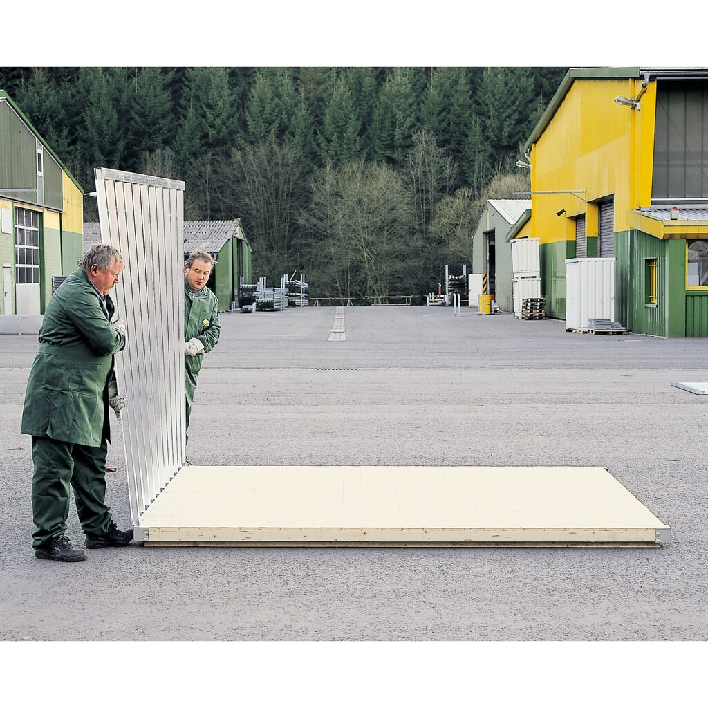 Conteneur à matériaux FLADAFI® module unique, galvanisé, haut. x larg. x prof. 2 150 x 2 100 x 1 140 mm, démonté, plancher en bois N° de l'image du produit 5 : Conteneur à matériaux FLADAFI® module unique, galvanisé, haut. x larg. x prof. 2 150 x 2 100 x 1 140 mm, démonté, plancher en bois