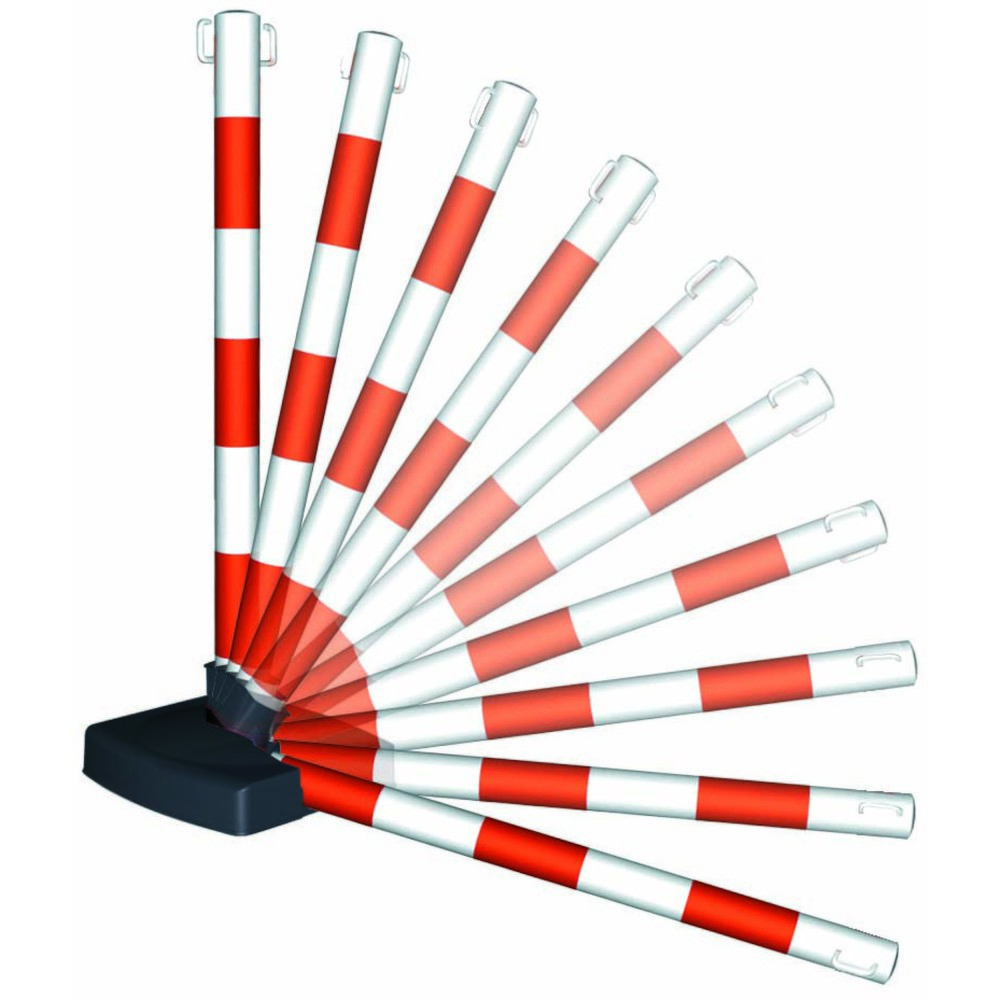 Numéro de l'image du produit 2: MORAVIA Kit de potelets à chaîne GUARDA-Flex, 4 poteaux + chaîne de 10 m, rouge/blanc