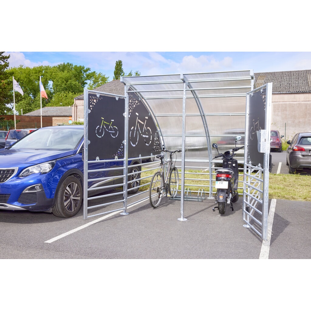 MOTTEZ Abri pour 6 vélos, sécurisé N° de l'image du produit 3 : MOTTEZ Abri pour 6 vélos, sécurisé