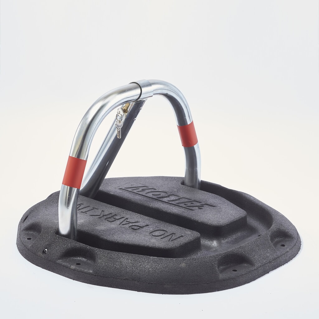 N° de l'image du produit 7 : MOTTEZ Barrière de parking en caoutchouc moulé avec serrure