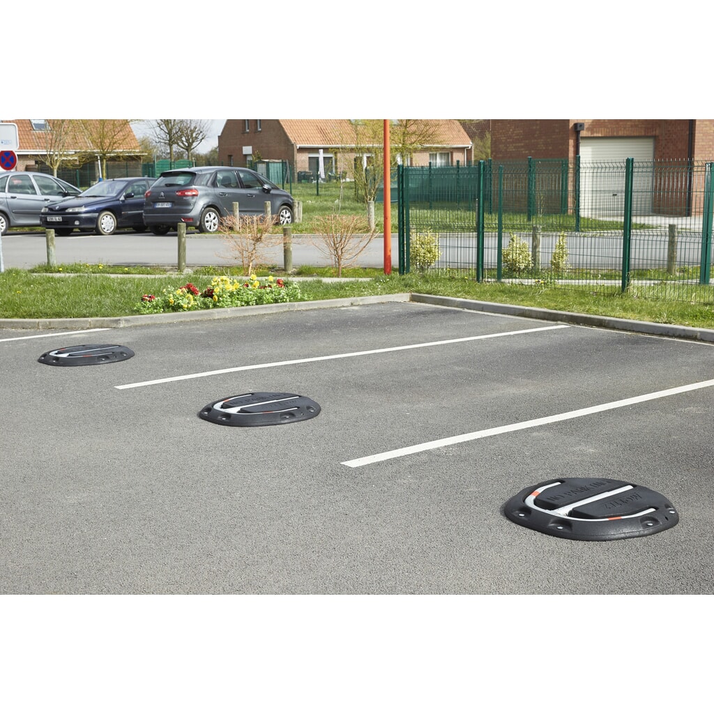 N° de l'image du produit 12 : MOTTEZ Barrière de parking en caoutchouc moulé avec serrure
