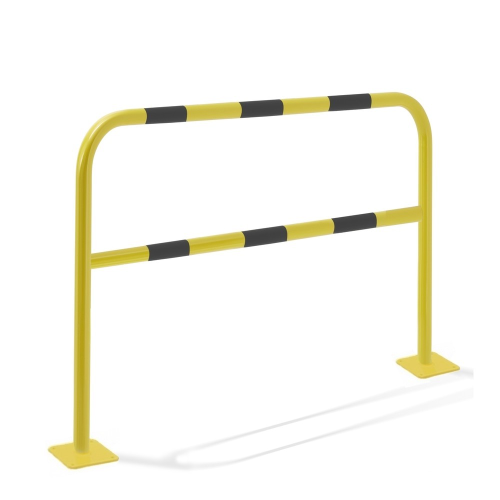 N° de l'image du produit 1 : MOTTEZ Barrière de protection sur platine, longueur 1 000 mm, hauteur 1 500 mm, jaune-noir