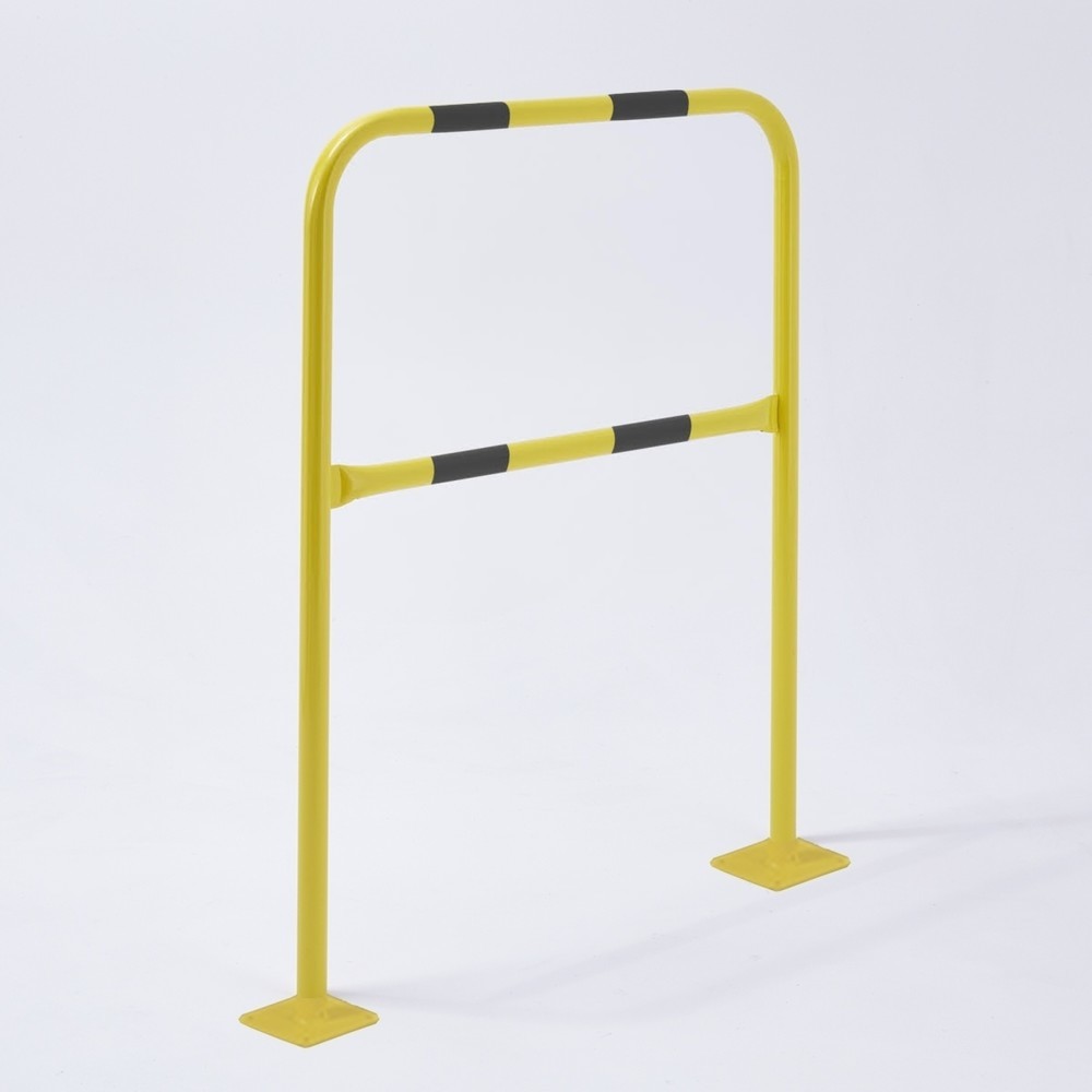 Numéro de l'image du produit 1: MOTTEZ Barrière de protection sur platine, longueur 1 000 mm, hauteur 1 000 mm, jaune-noir