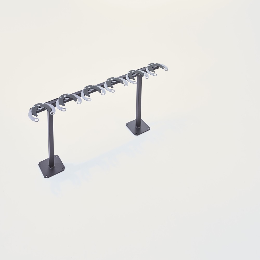 Numéro de l'image du produit 1: MOTTEZ Range trottinettes 6 places, côte à côte