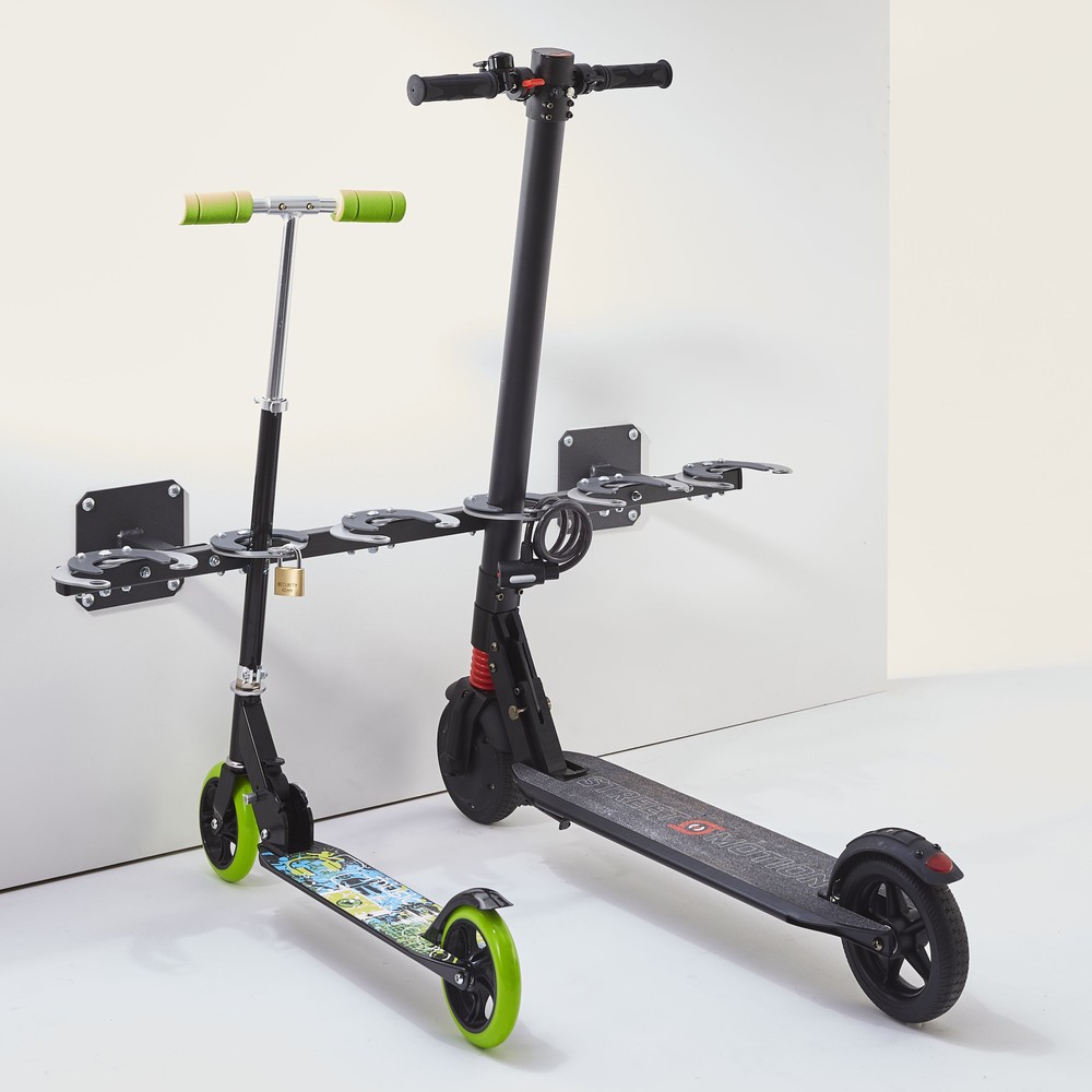 Numéro de l'image du produit 2: MOTTEZ Support mural range trottinettes pour 6 places