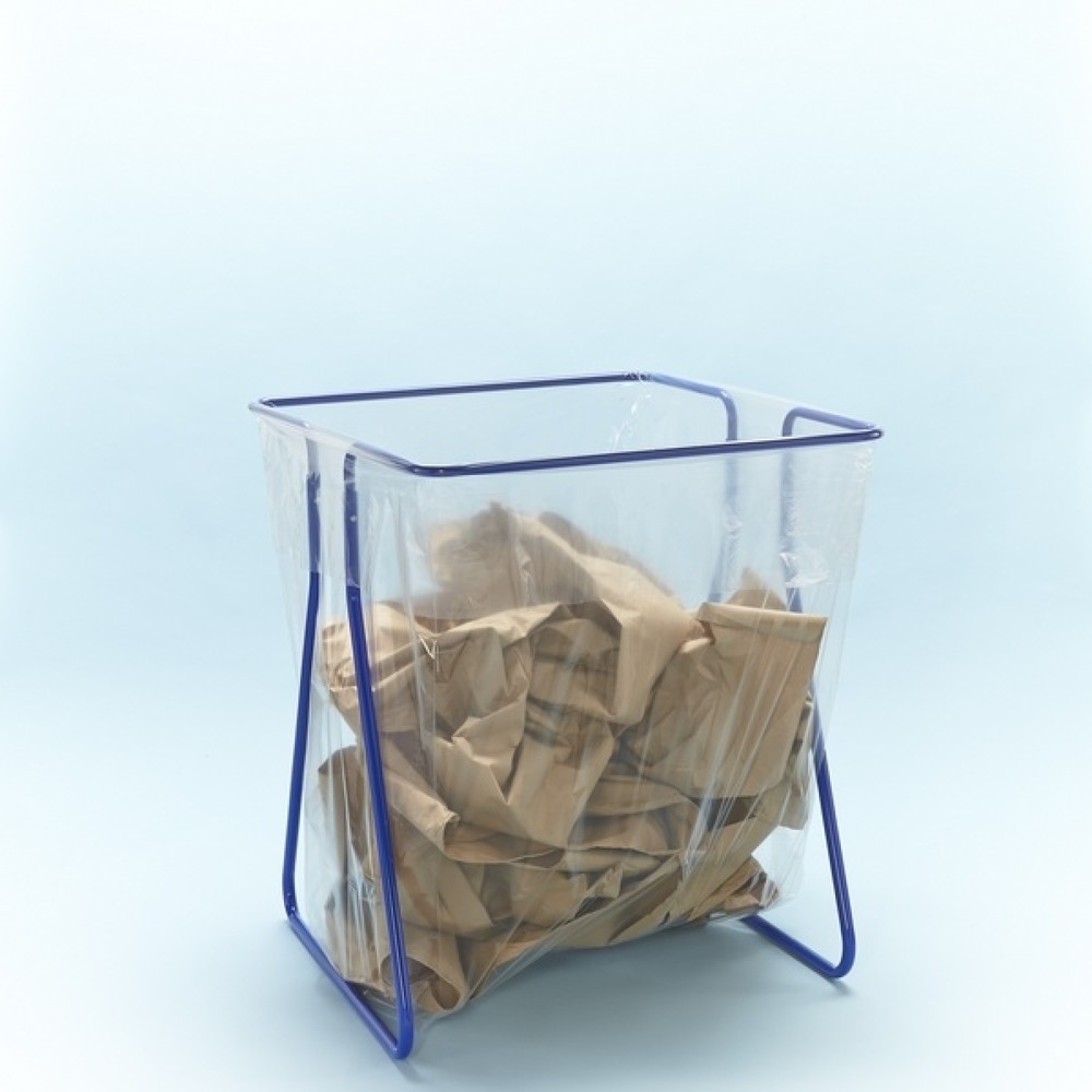 Numéro de l'image du produit 2: MOTTEZ Support pour sacs poubelle 1 000 litres sans roulettes, bleu