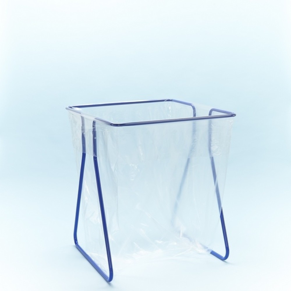 Numéro de l'image du produit 3: MOTTEZ Support pour sacs poubelle 1 000 litres sans roulettes, bleu