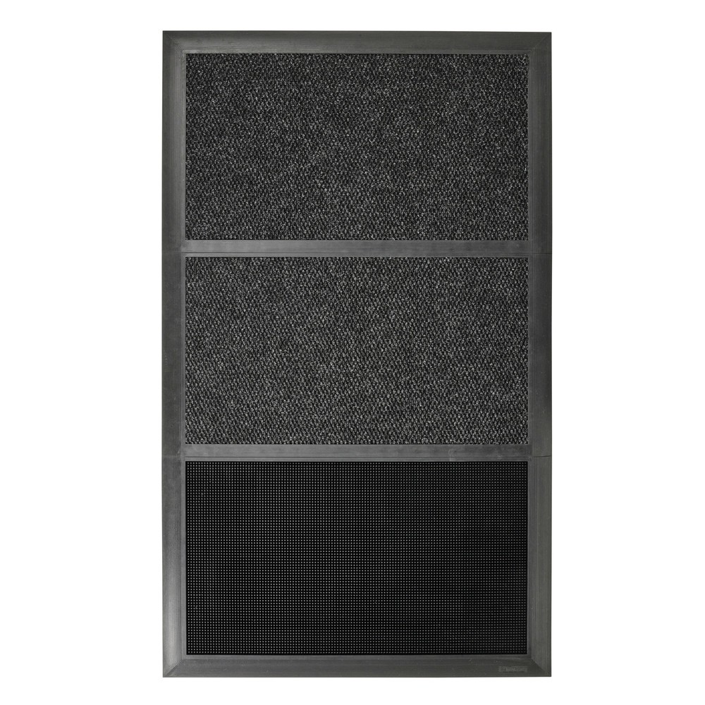 Numéro de l'image du produit 3: NoTrax Paillasson Sani-Master™, désinfectant, lxP 914 x 1 525 mm, anthracite/noir