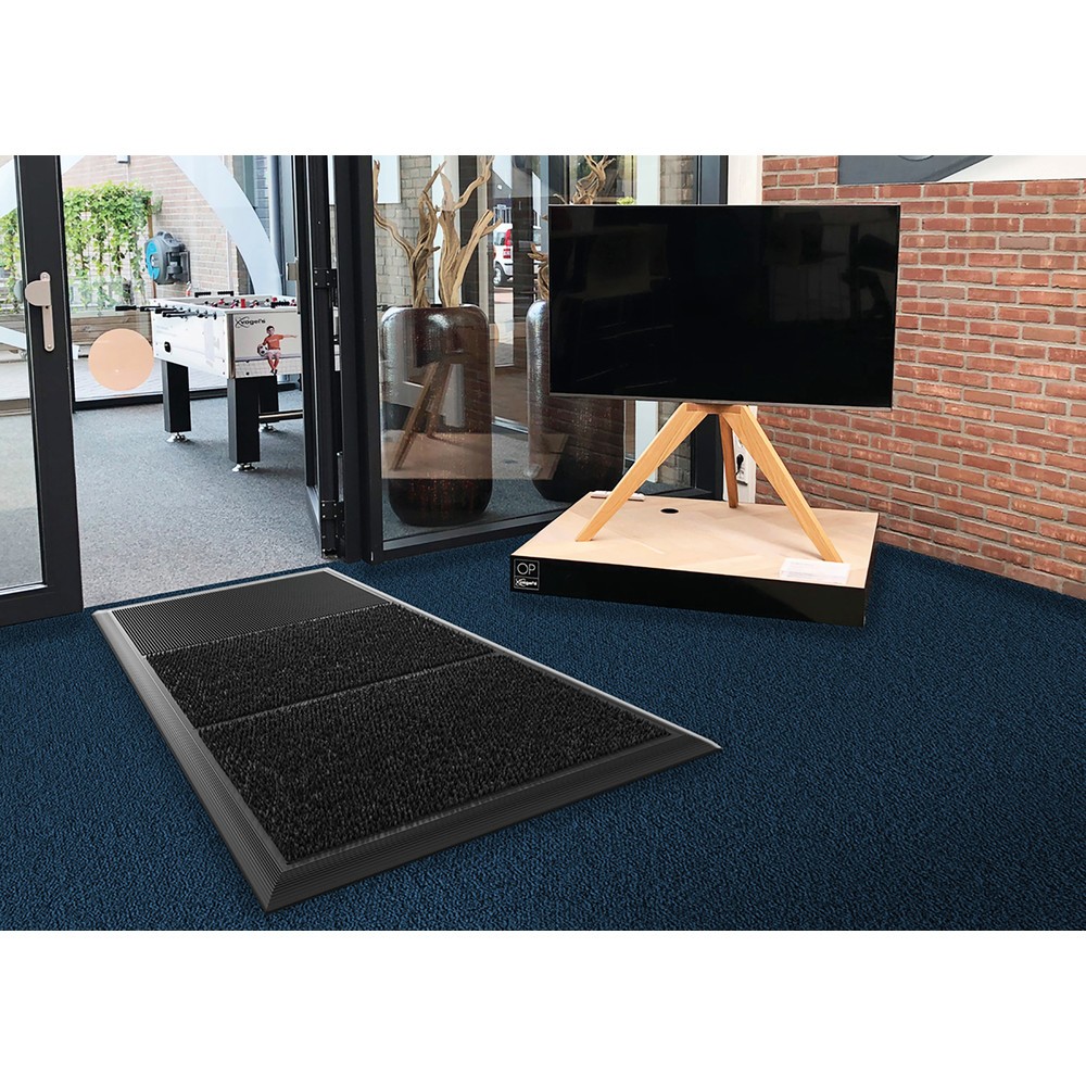 Numéro de l'image du produit 4: NoTrax Paillasson Sani-Master™, désinfectant, lxP 914 x 1 525 mm, anthracite/noir