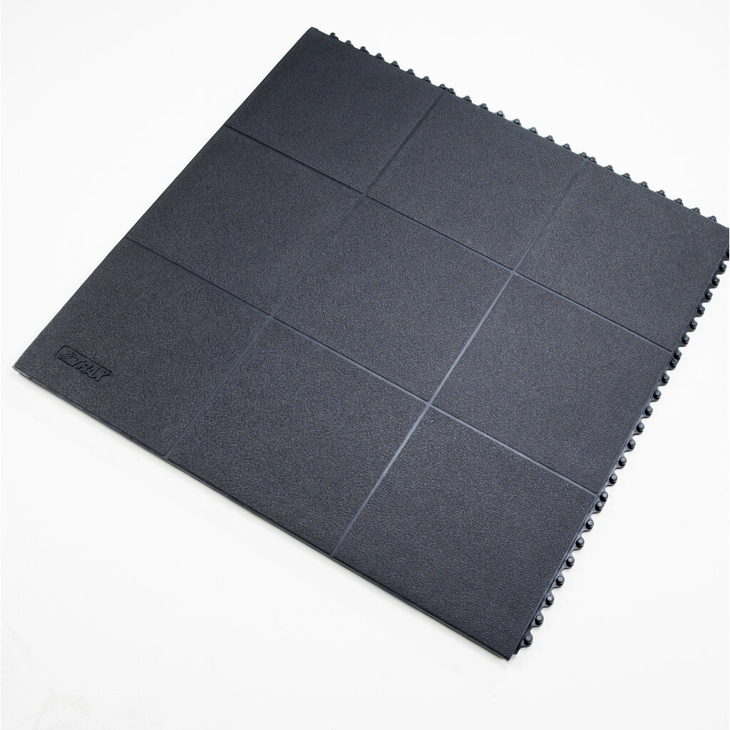 Tapis anti-fatigue NoTrax Cushion Ease Solid™ TPE-ESD en Nitrile FR, l x L 910 x 910 mm, noir Illustration du produit: Tapis anti-fatigue NoTrax Cushion Ease Solid™ TPE-ESD en Nitrile FR, l x L 910 x 910 mm, noir