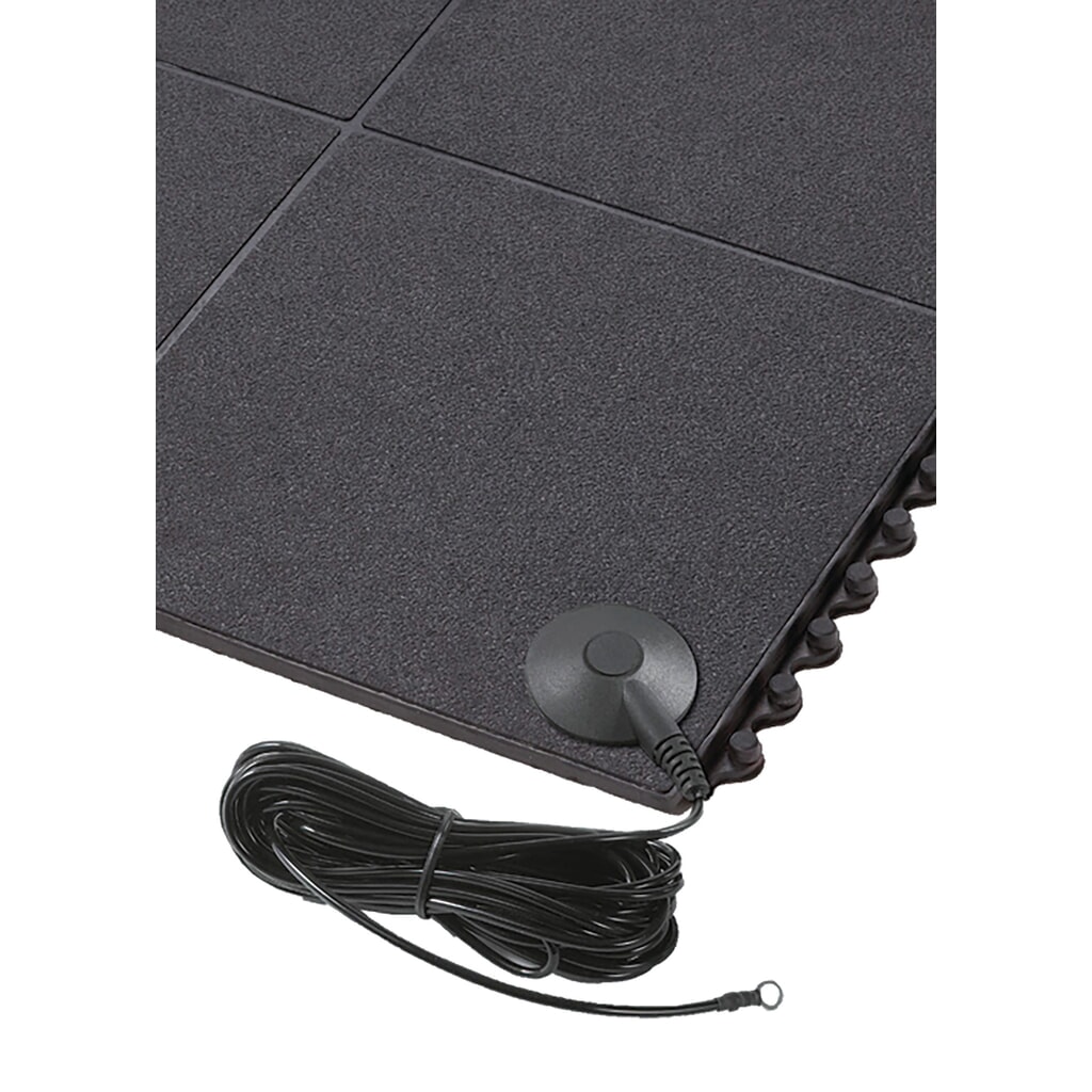 N° de l'image du produit 4 : Tapis anti-fatigue NoTrax Cushion Ease Solid™ TPE-ESD en Nitrile FR, l x L 910 x 910 mm, noir