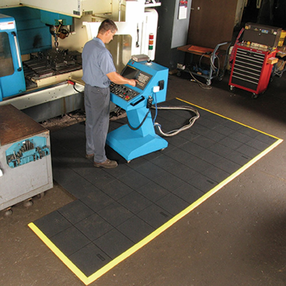Numéro de l'image du produit 2: NoTrax Tapis anti-fatigue Cushion Ease Solid™ Nitrile, lxP 910 x 910 mm, noir