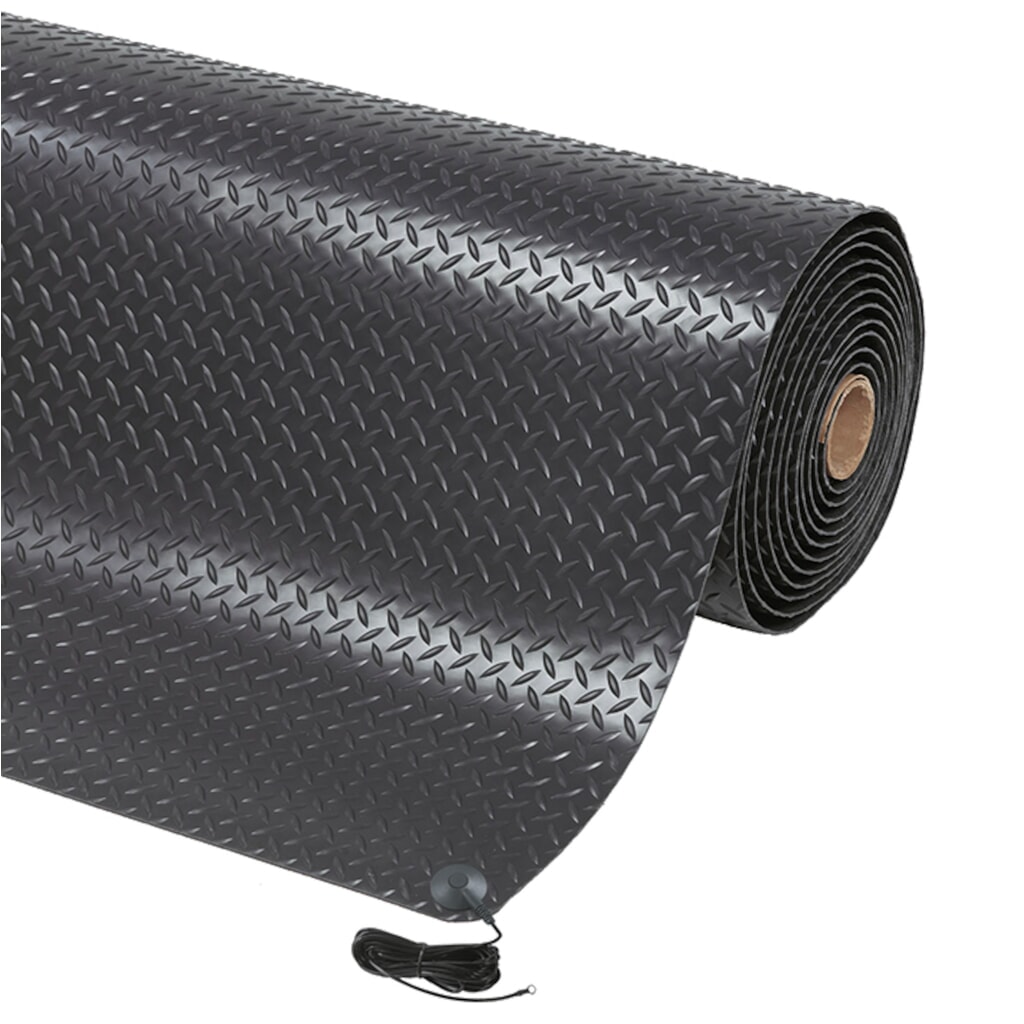Tapis anti-fatigue NoTrax Diamond Stat™, l x L 600 x 910 mm, noir Illustration du produit: Tapis anti-fatigue NoTrax Diamond Stat™, l x L 600 x 910 mm, noir