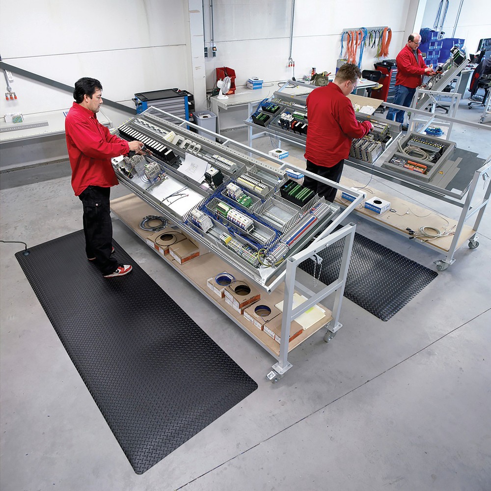 Numéro de l'image du produit 5: NoTrax Tapis anti-fatigue Diamond Stat™, lxP mètre linéaire x 910 mm, noir