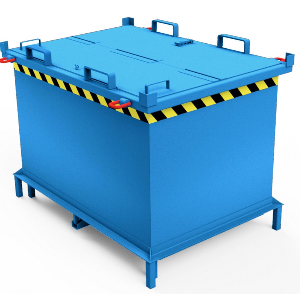 Œillet de grue pour benne à fond basculant à déclenchement automatique, bleu clair Illustration du produit: Œillet de grue pour benne à fond basculant à déclenchement automatique, bleu clair