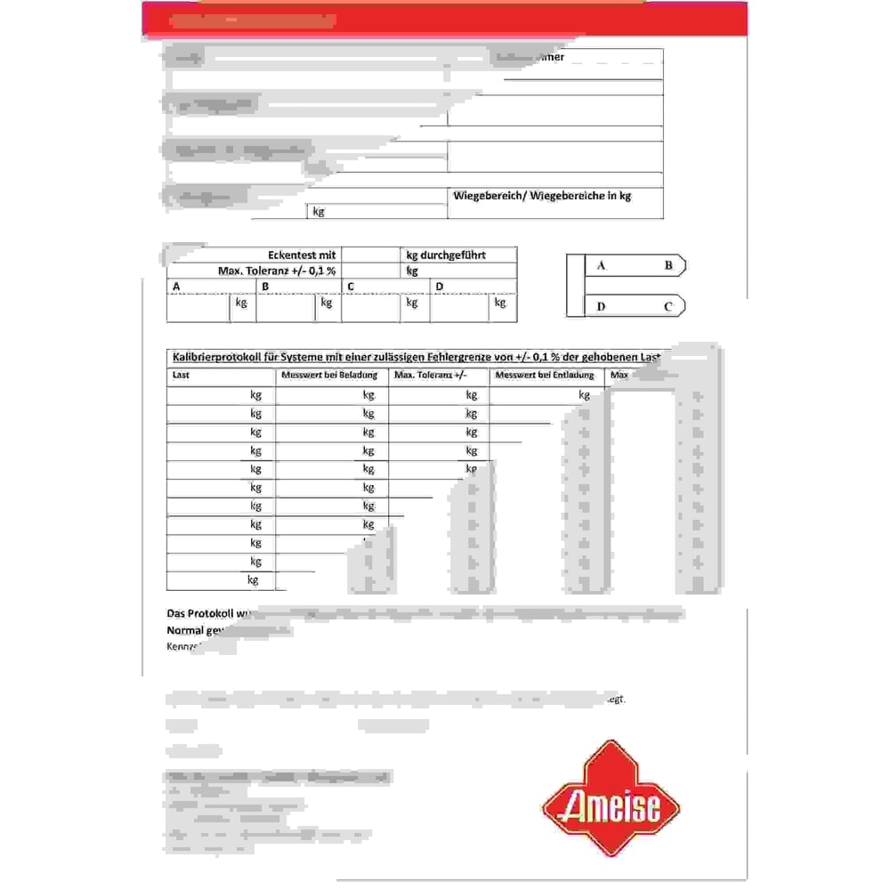 Illustration du produit: Option - certificat de calibrage pour transpalette peseur Ameise® PTM 2.0 PRO/PRO+/Touch