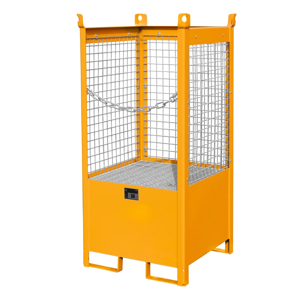 Bauer® bac de rétention en acier, palette pour fûts empilable FSP-1 D, peint, jaune-orange Illustration du produit: Bauer® bac de rétention en acier, palette pour fûts empilable FSP-1 D, peint, jaune-orange