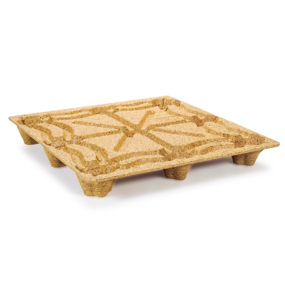 Numéro de l'image du produit 1: Palette en bois pressé, format CONTAINER, L x l 1 140 x 1 140 mm, capacité de charge dyn. 1 250 kg, 9 pieds