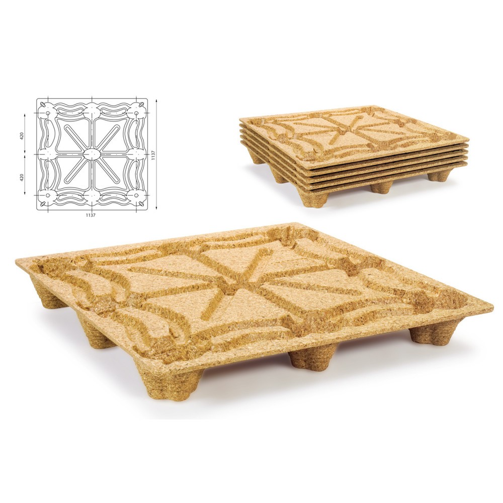 Numéro de l'image du produit 2: Palette en bois pressé, format CONTAINER, L x l 1 140 x 1 140 mm, capacité de charge dyn. 1 250 kg, 9 pieds