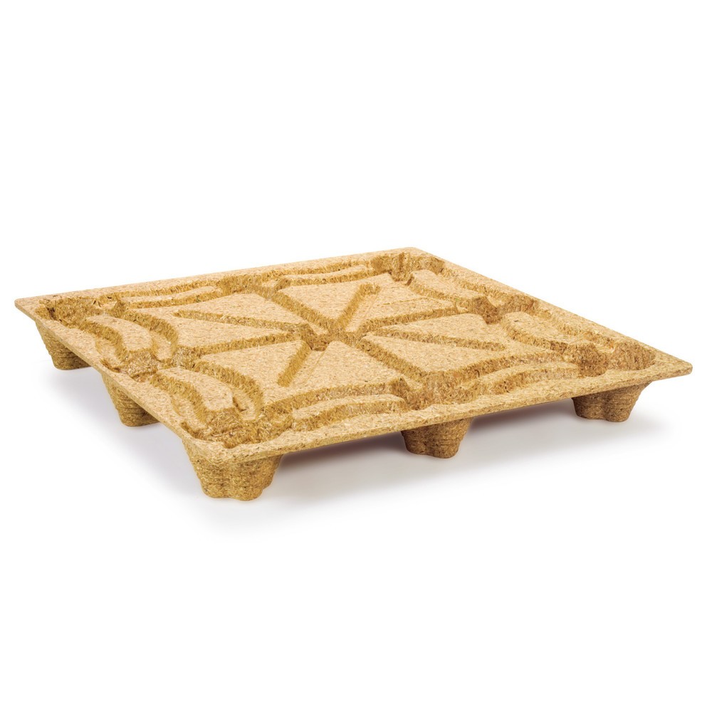 Illustration du produit: Palette en bois pressé, format CONTAINER, L x l 1 140 x 1 140 mm, capacité de charge dyn. 900 kg, 9 pieds