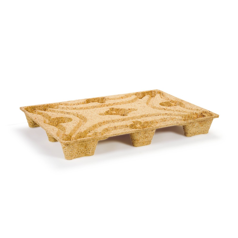 Numéro de l'image du produit 1: Palette en bois pressé, format EURO, L x l 600 x 800 mm, capacité de charge dyn. 500 kg, 6 pieds