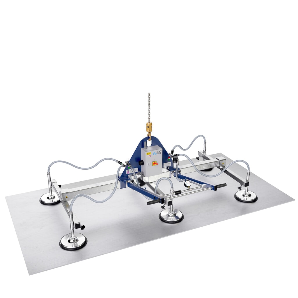 N° de l'image du produit 2 : Palonnier à ventouses AERO-LIFT®, avec 4 plaques-ventouse, capacité de charge 150 kg