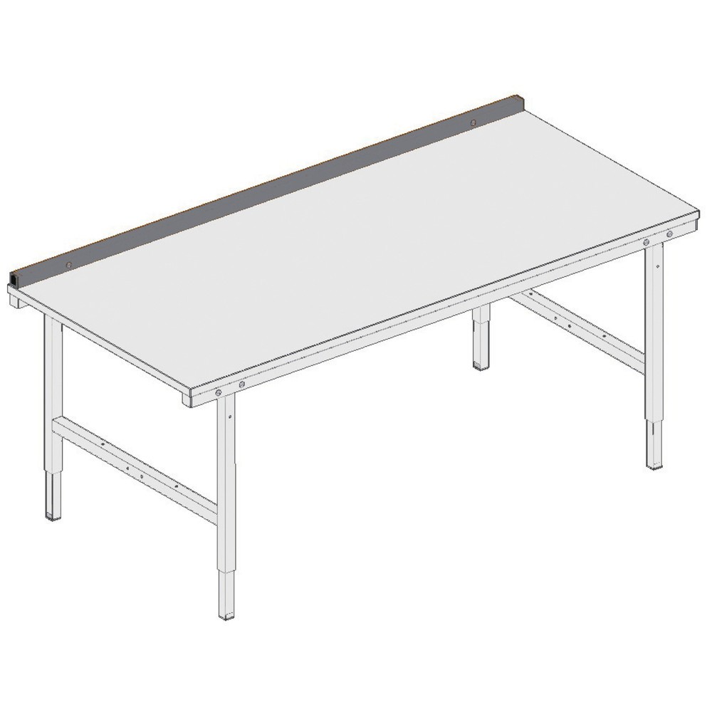Numéro de l'image du produit 2: Panneau arrière de butée pour table d’emballage, HxlxP 40 x 2 000 x 40 mm