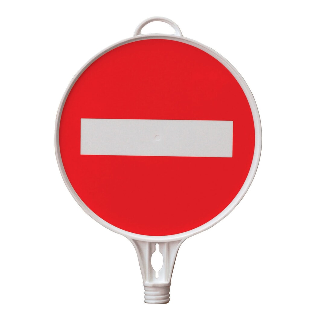 Panneau d’information « Accès interdit », rond, pour cône de signalisation et poteau de barrage, ø 280 mm Illustration du produit: Panneau d’information « Accès interdit », rond, pour cône de signalisation et poteau de barrage, ø 280 mm