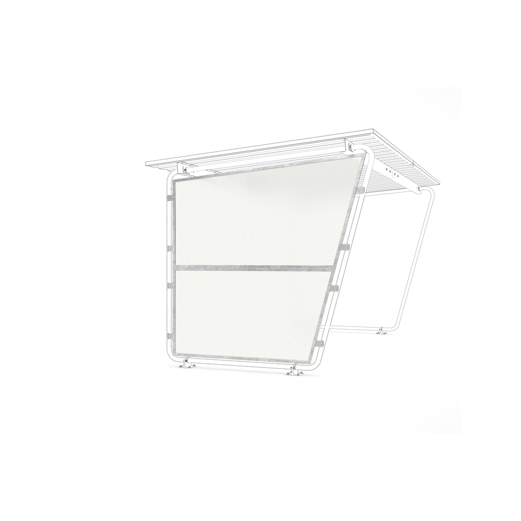 Paroi latérale pour toiture BASIC, pour modèle 1 et 2 faces Illustration du produit: Paroi latérale pour toiture BASIC, pour modèle 1 et 2 faces