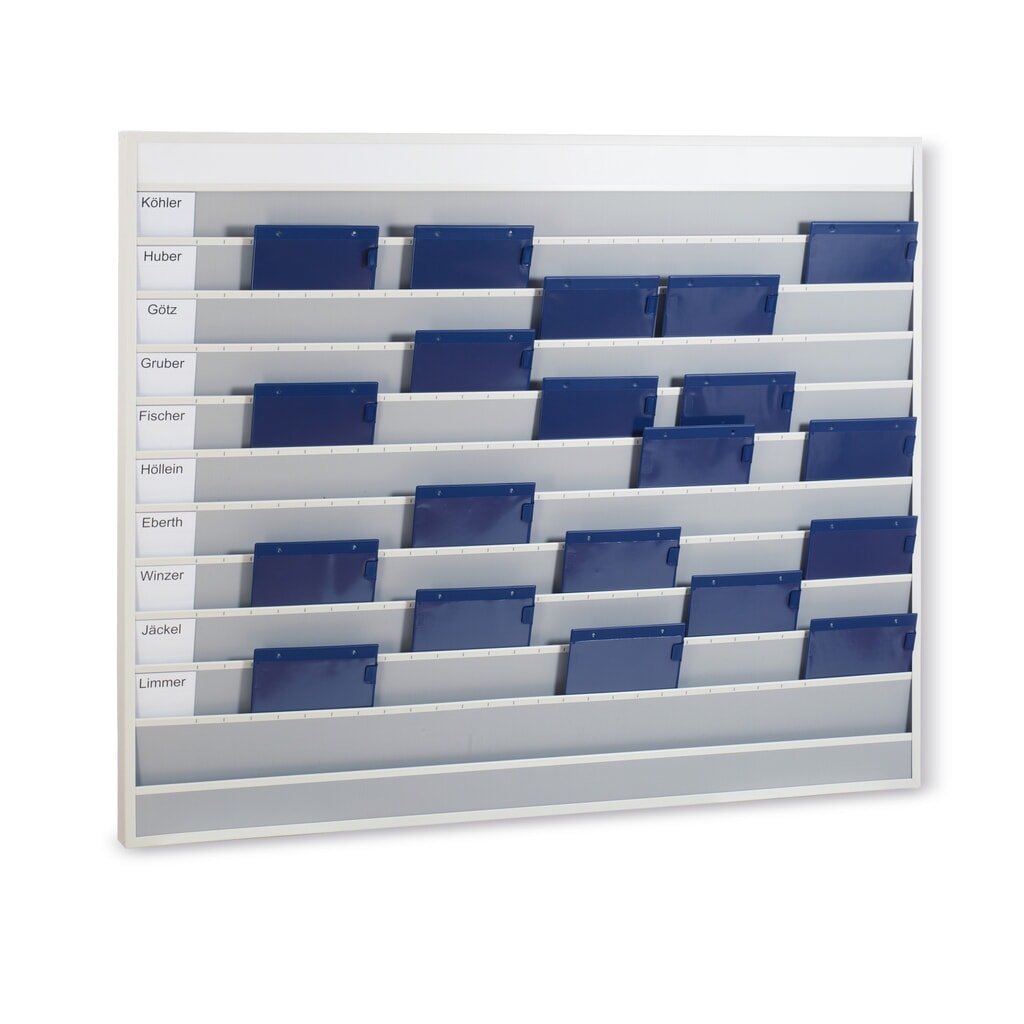 Panneau mural en PP robuste, large, HxL 1 285 x 1 575 mm, avec 10 rails Illustration du produit: Panneau mural en PP robuste, large, HxL 1 285 x 1 575 mm, avec 10 rails