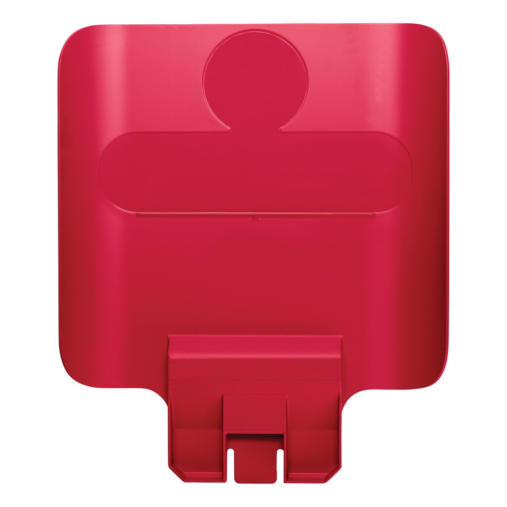 Illustration du produit: Panneau d'affichage pour station de recyclage Rubbermaid® Slim Jim, rouge
