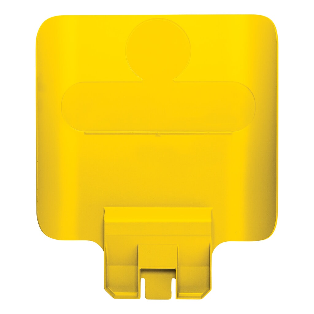 Panneau d'affichage pour station de recyclage Rubbermaid® Slim Jim, jaune Illustration du produit: Panneau d'affichage pour station de recyclage Rubbermaid® Slim Jim, jaune