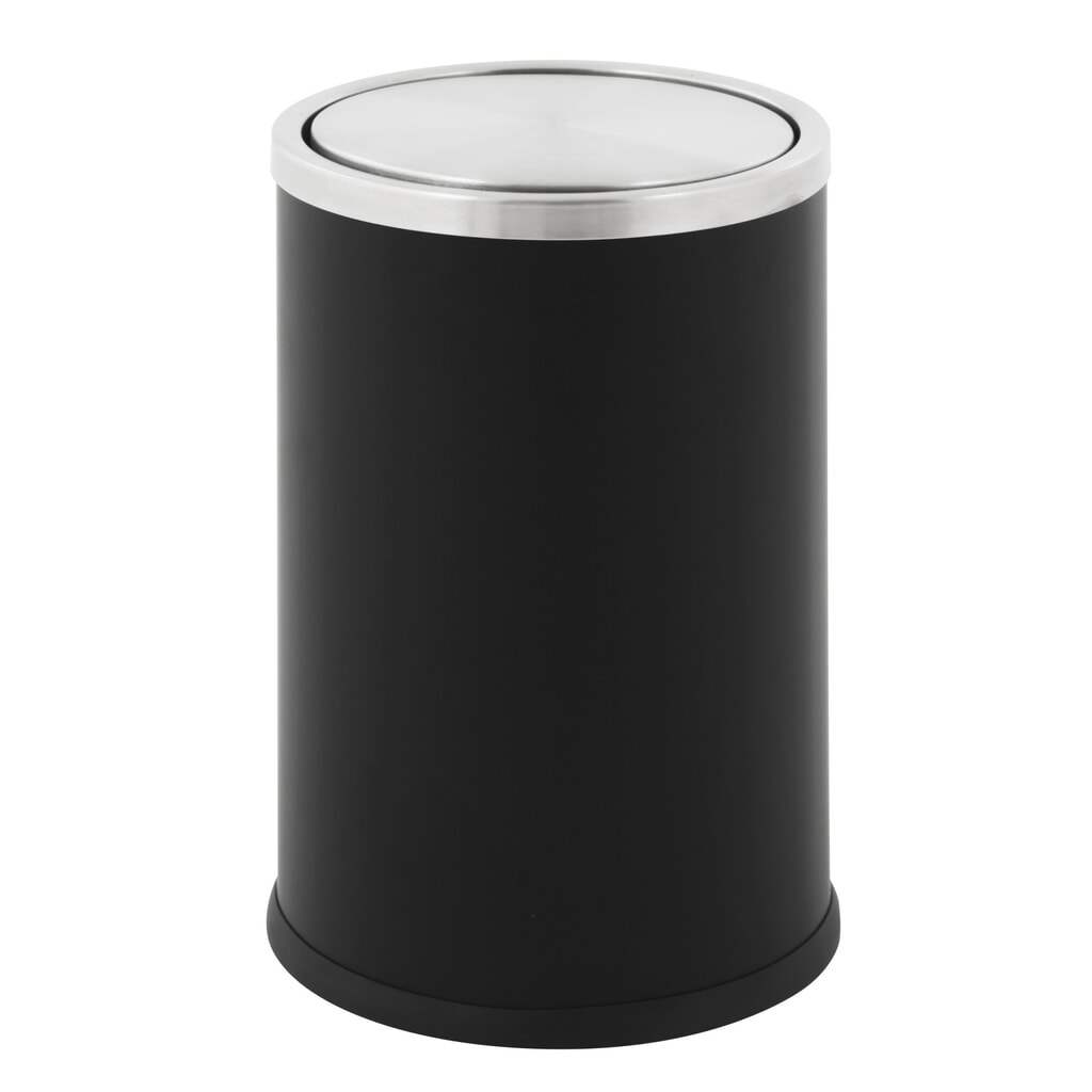 Illustration du produit: Corbeille à papier Swing, avec clapet oscillant, 10 litres, noir